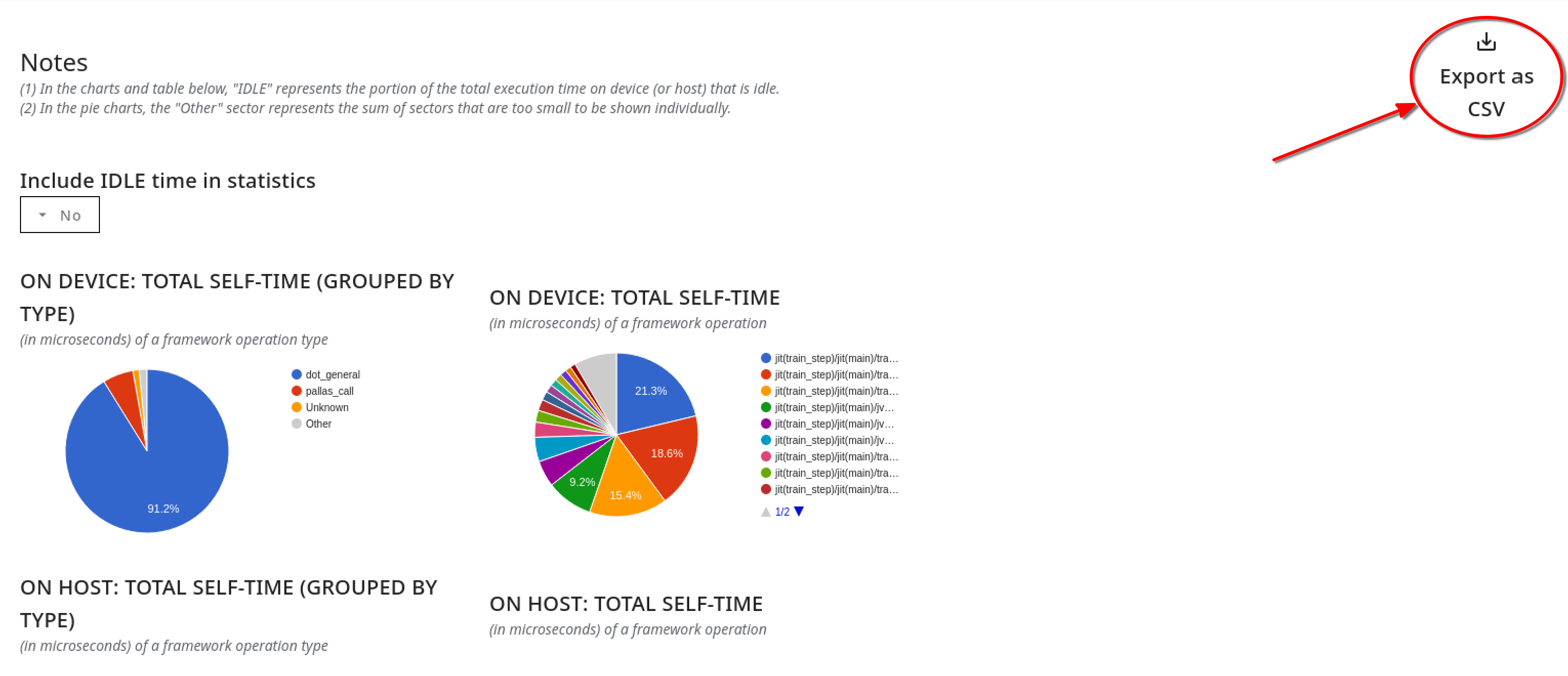 Возможность экспорта статистики операций Framework в CSV